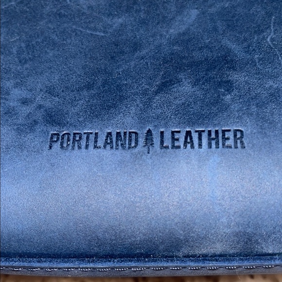 Portland Leather Navy Satchel - Picture 2 of 10